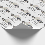 Stylish Police Kids Birthday Cadeaupapier (Hoek)