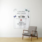 Stylish Police Kids Birthday Wandkleed (In situ)