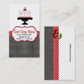 Stylish Polka Dot Cake Custom Bakery Visitekaartje (Voorkant / Achterkant)