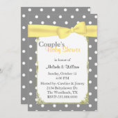 Stylish Polka Dot Couple's Baby shower Invitation Kaart (Voorkant / Achterkant)