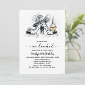 Stylish Polka Dot High Heel Shoes 100th Birthday Kaart (Staand voorkant)