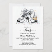 Stylish Polka Dot High Heel Shoes 30th Birthday Kaart (Voorkant)