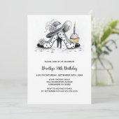 Stylish Polka Dot High Heel Shoes Birthday Party Kaart (Staand voorkant)