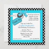 Stylish Polka Dot Sweet 16 Invitation Kaart (Voorkant)