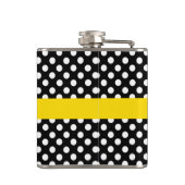 Stylish Polka Dots and Monogram Flask Heupfles (Achterkant)