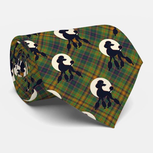 Stylish Poodle Necktie Stropdas (Opgerold)