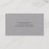 Stylish Premium Grey Simple Plain Professional Visitekaartje (Achterkant)