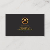 Stylish Professional Monogram Gold Chauffeur Logo Visitekaartje (Achterkant)