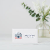 Stylish Professional Wedding Photographer Visitekaartje (Staand voorkant)