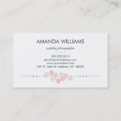 Stylish Professional Wedding Photographer Visitekaartje (Achterkant)