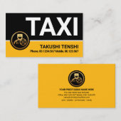 Stylish Professional Yellow Taxi Chauffeur Visitekaartje (Voorkant / Achterkant)