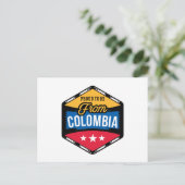 Stylish Proud to be from Colombia Briefkaart (Staand voorkant)