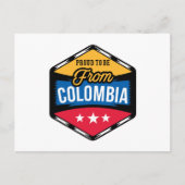 Stylish Proud to be from Colombia Briefkaart (Voorkant)