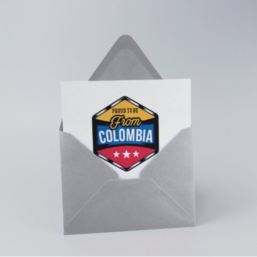 Stylish Proud to be from Colombia Briefkaart