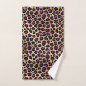 Stylish Purple and Gold Foil Leopard Spots Bad Handdoek (Handdoek)
