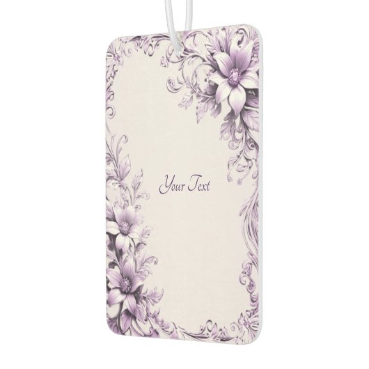 Stylish Purple Flowers Air Freshener Luchtverfrisser (Links)