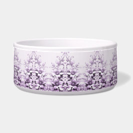 Stylish Purple Flowers Ceramic Pet Bowl Voerbakje