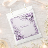 Stylish Purple Flowers Favor Bag Bedankzakje (Geknipt)
