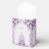 Stylish Purple Flowers Favor Box Bedankdoosjes (Geopend)