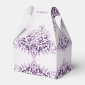 Stylish Purple Flowers Favor Box Bedankdoosjes