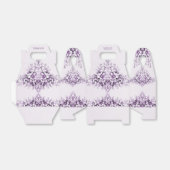 Stylish Purple Flowers Favor Box Bedankdoosjes (Uitgevouwen)