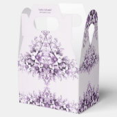 Stylish Purple Flowers Favor Box Bedankdoosjes