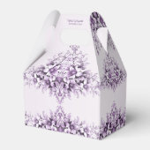 Stylish Purple Flowers Favor Box Bedankdoosjes (Voorkant Zijde)