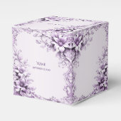 Stylish Purple Flowers Favor Box Bedankdoosjes