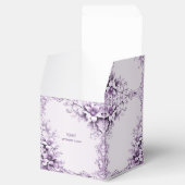 Stylish Purple Flowers Favor Box Bedankdoosjes (Geopend)