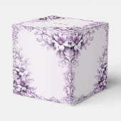 Stylish Purple Flowers Favor Box Bedankdoosjes (Achterkant)