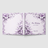 Stylish Purple Flowers Guest Book Gastenboek (Volledig)