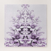 Stylish Purple Flowers Jigsaw Puzzle Legpuzzel (Verticaal)
