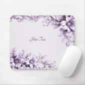 Stylish Purple Flowers Mousepad Muismat (Met muis)