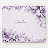 Stylish Purple Flowers Mousepad Muismat (Voorkant)