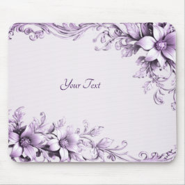 Stylish Purple Flowers Mousepad Muismat