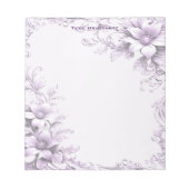 Stylish Purple Flowers Notepad Notitieblok (Voorkant)