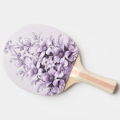 Stylish Purple Flowers Ping Pong Paddle Tafeltennisbatje (Zijkant)