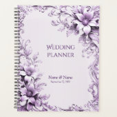 Stylish Purple Flowers Planner (Voorkant)