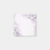 Stylish Purple Flowers Post it Notes (Voorkant)