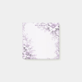 Stylish Purple Flowers Post it Notes