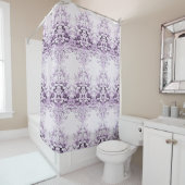 Stylish Purple Flowers Shower Curtain Douchegordijn (In situ)