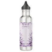 Stylish Purple Flowers Water Bottle Waterfles (Links)
