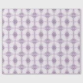 Stylish Purple Flowers Wrapping Paper Cadeaupapier (Vlak)