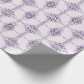 Stylish Purple Flowers Wrapping Paper Cadeaupapier (Hoek)