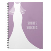 Stylish purple wedding planner organizer notebook notitieboek (Voorkant)