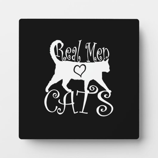 Stylish Real Men Love Cats Fotoplaat (Voorkant)