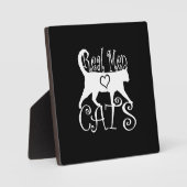 Stylish Real Men Love Cats Fotoplaat (Voorkant)