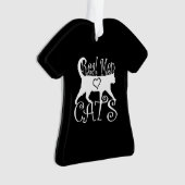 Stylish Real Men Love Cats Ornament (voorkant)