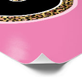 Stylish Realtor Girl Glitter Floral Glossy Poster (Hoek)