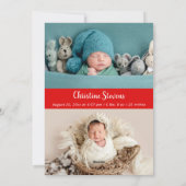 Stylish Red 3 Foto Hartelijk dank Feestdagenkaart (Achterkant)